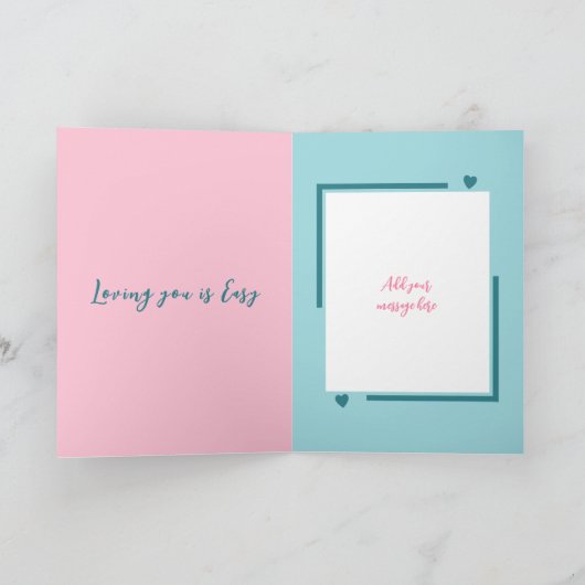 Hou je voor altijd schattige honden roze groene Va Kaart (Binnen)