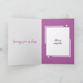 Hou je voor altijd schattige vogeltjes paarse Vale Kaart (Binnen)