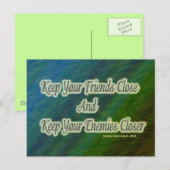 hou je vrienden dicht en je vijanden dichterbij briefkaart (Voorkant / Achterkant)