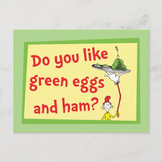 Hou Jij van Groene Eieren met Ham? Briefkaart (Voorkant)