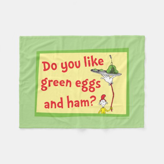 Hou Jij van Groene Eieren met Ham? Fleece Deken (Voorkant (Horizontaal))
