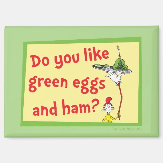 Hou Jij van Groene Eieren met Ham? Magneet (Voorkant)