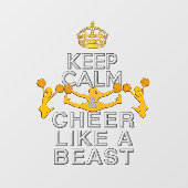 Hou kalm als een beestruiten koeling raamsticker (Vel)