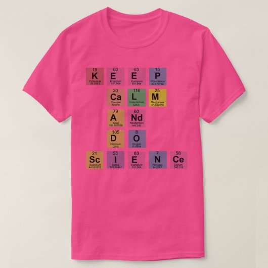 Hou kalm amp Do Science 3 T-shirt (Design voorkant)