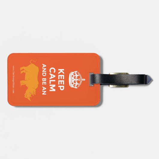 Hou kalm Bagagelabel. Bagagelabel (Achterkant horizontaal)