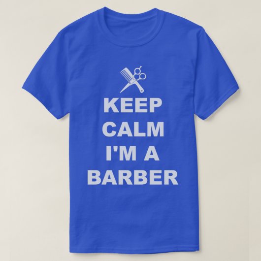 Hou kalm Barber Hair Cut Cutter Scissors Salon Jo T-shirt (Design voorkant)