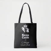 Hou kalm Celebrate Goat Year Black A Canvas tas (Voorkant)