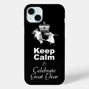 Hou kalm Celebrate Goat Year Black iPhone Case