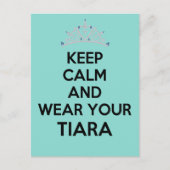 Hou kalm Draag je Tiara feest Aankondigingskaart (Voorkant)