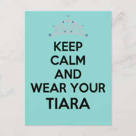 Hou kalm Draag je Tiara feest Aankondigingskaart