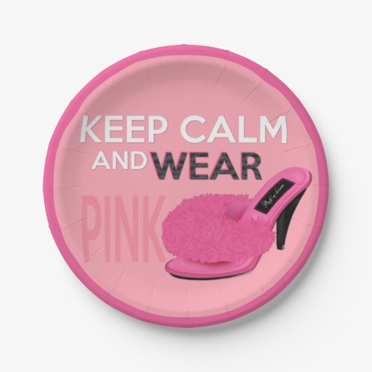 Hou kalm, Draag Roze Papieren Bordje (Voorkant)