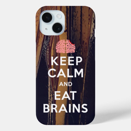 Hou kalm Eat Brains Case-Mate iPhone Case (Achterkant)