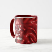 Hou kalm Eat Brains Mok (Voorkant links)