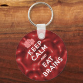 Hou kalm Eat Brains Sleutelhanger (Achterkant)