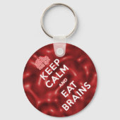 Hou kalm Eat Brains Sleutelhanger (Achterkant)