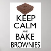 Hou kalm en bake Brownies Poster (Voorkant)