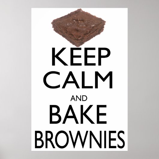 Hou kalm en bake Brownies Poster (Voorkant)