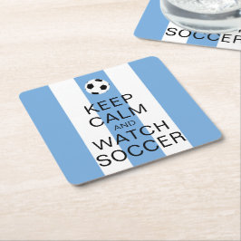 Hou kalm en bekijk de Argentijnse blauwe strepen Kartonnen Onderzetters