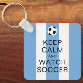 Hou kalm en bekijk de Argentijnse blauwe strepen Sleutelhanger (Voorkant)