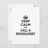Hou kalm en bel een patholoog briefkaart (Voorkant / Achterkant)