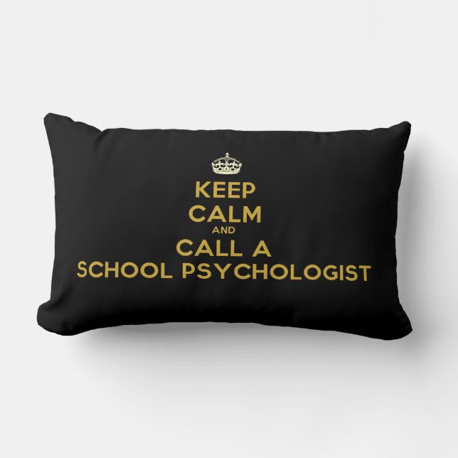 Hou kalm en bel een schoolpsycholoog Pillow Kussen (Voorkant)