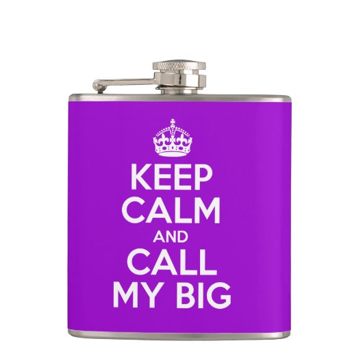 Hou kalm en bel mijn grote heupfles (Voorkant)