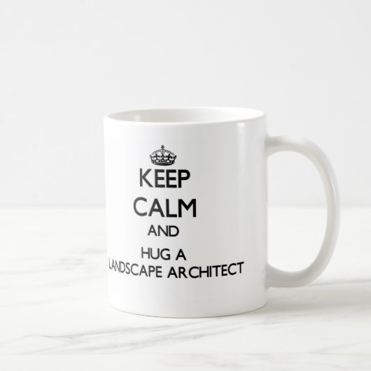 Hou kalm en beug een landschapsarchitect koffiemok (Rechts)