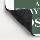 Hou kalm en bewaar je Rosary Forest Green Muismat (Hoek)