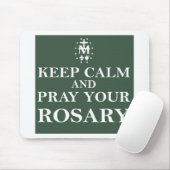 Hou kalm en bewaar je Rosary Forest Green Muismat (Met muis)