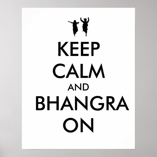 Hou kalm en bhangra op dansen poster (Voorkant)