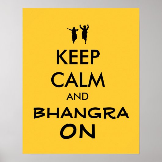 Hou kalm en bhangra op  dansen poster (Voorkant)