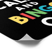 Hou kalm en bingo aan! Funny Lucky Gambling Poster (Hoek)