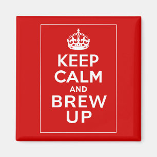Hou kalm en brei omhoog ~ British Fun Magneet
