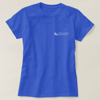 Hou kalm en CG op het T-shirt van vrouwen