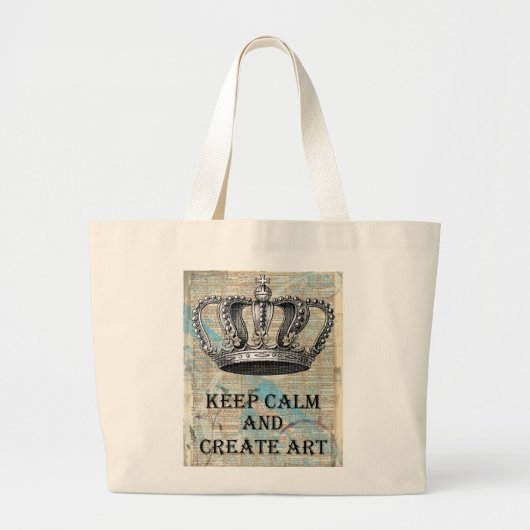 Hou kalm en Creëer Art  grafisch ontwerp Grote Tote Bag (Voorkant)