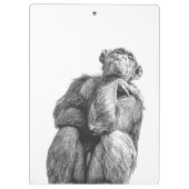 Hou kalm en denk na over grappige chimpansee klembord (Achterkant)