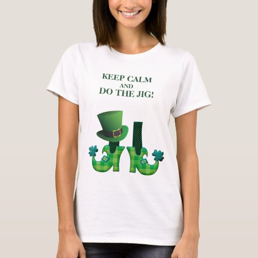 Hou kalm en doe de jogen - Leprechaun Legs T-shirt (Voorkant)
