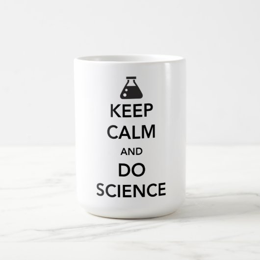 Hou kalm en doe wetenschap koffiemok (Center)