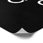 Hou kalm en draag op zwart Kraft-papier Poster (Hoek)