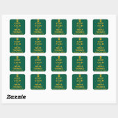Hou kalm en Draag Thames! Vierkante Sticker (Vel)