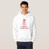 Hou kalm en draai je Creëer in je eentje | Rood Hoodie (Voorkant volledig)