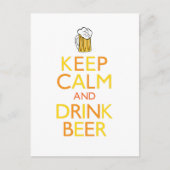 Hou kalm en Drink bier Briefkaart (Voorkant)