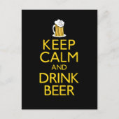 Hou kalm en Drink bier Briefkaart (Voorkant)