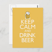 Hou kalm en Drink bier Briefkaart (Voorkant / Achterkant)