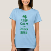 Hou kalm en Drink bier T-shirt (Voorkant)