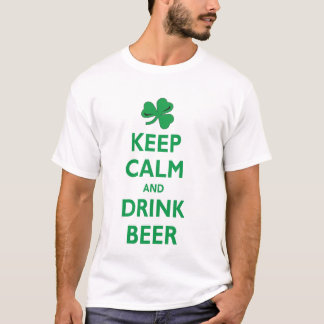 Hou kalm en Drink bier T-shirt