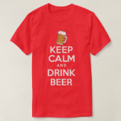 Hou kalm en Drink bier T-shirt (Design voorkant)