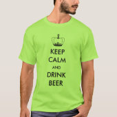 Hou kalm en Drink bier T-shirt (Voorkant)
