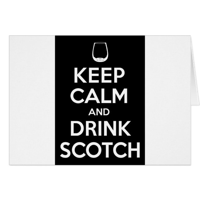 Hou kalm en Drink op Scotch (Voorkant Horizontaal)