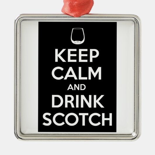 Hou kalm en Drink op Scotch Metalen Ornament (Voorkant)